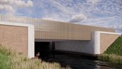 Impressie busbaan via brug over de zandsloot